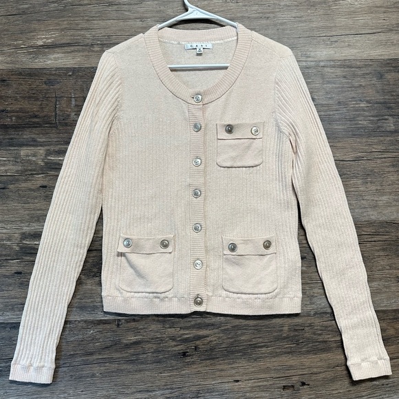 CAbi Cream Button-Up Sweater Cardigan - Picture 1 of 8